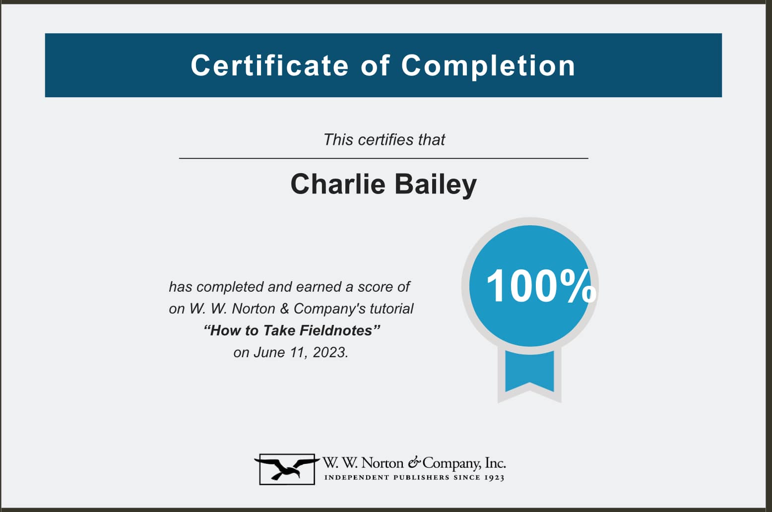 certificate