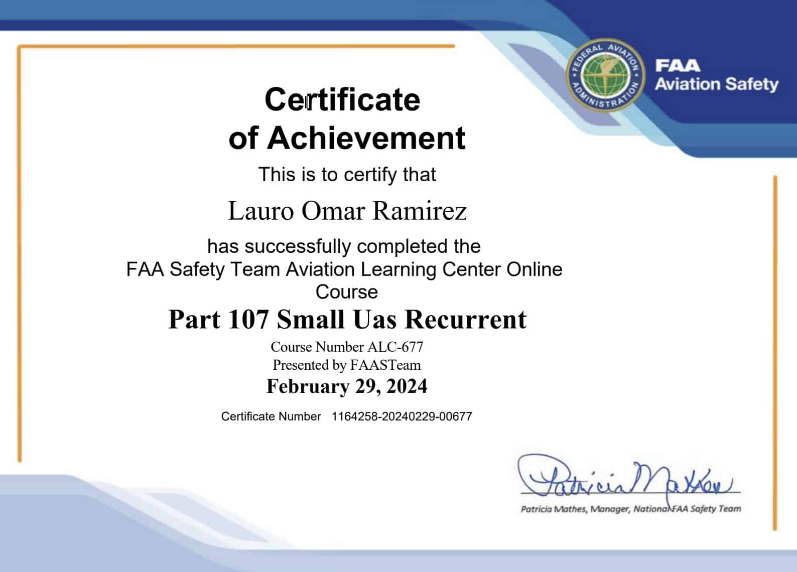 certificate