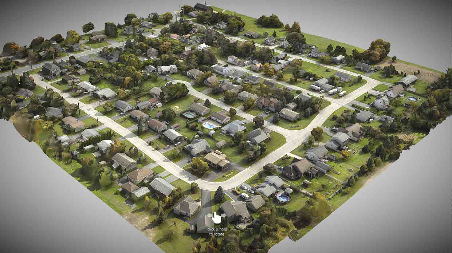 Photogrammetry Image of Suburban Area