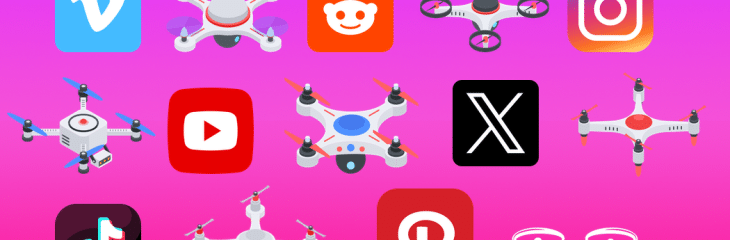 social media and drone footage